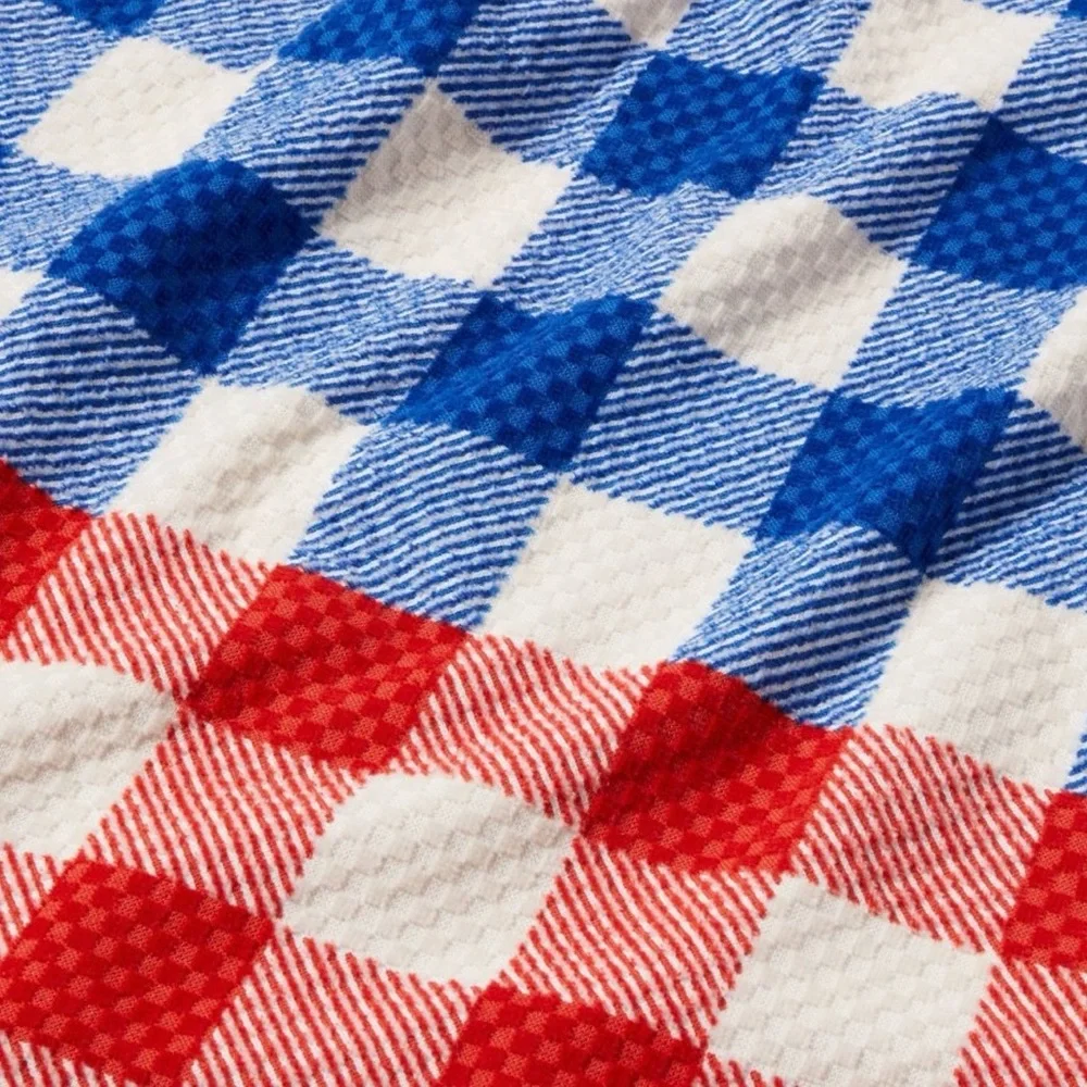 2 Pack Gingham Red White Blue Beach Towels Room Essentials 36 x 72 New with Tag